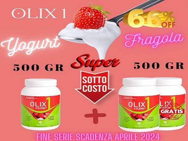 Foto N.1 Olix1 da 500gR Yogurt-Fragola + 2 Olix1 IN OMAGGIO FINE SERIE SCADENZA APRILE 2024